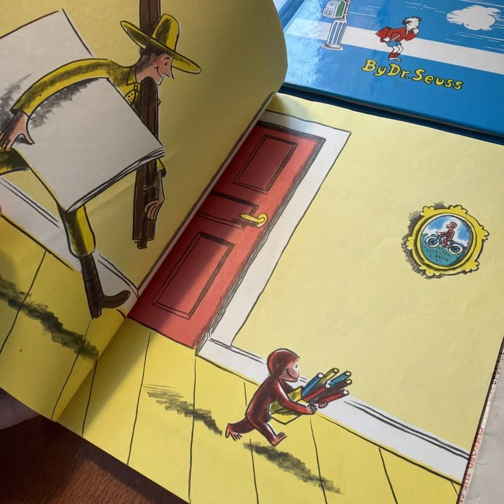 Lot Vtg Children's Books Classics‎ 1950's-70's Dr Suess Clifford Curious George